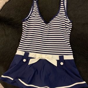 Sailor Style One Piece Swimsuit